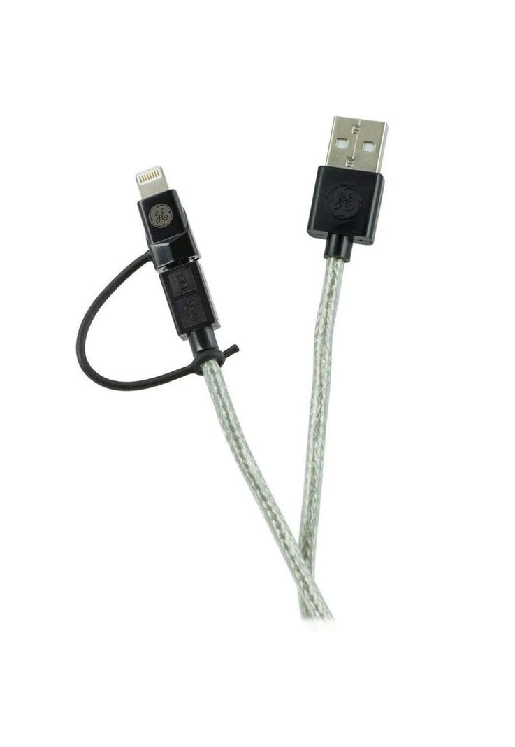 Cable 2 en 1 Micro USB Adaptador Lightning 0.90 Mts-3
