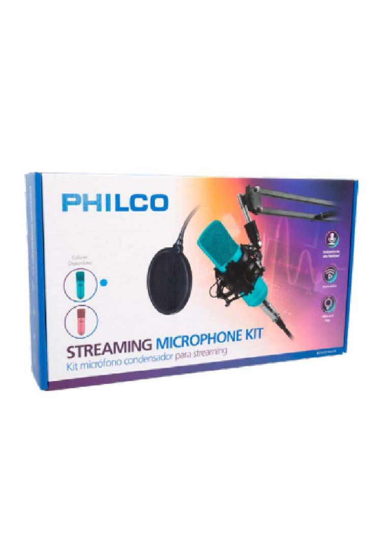 Kit Studio Micrófono C Soport Pop Stand USB Philco-2