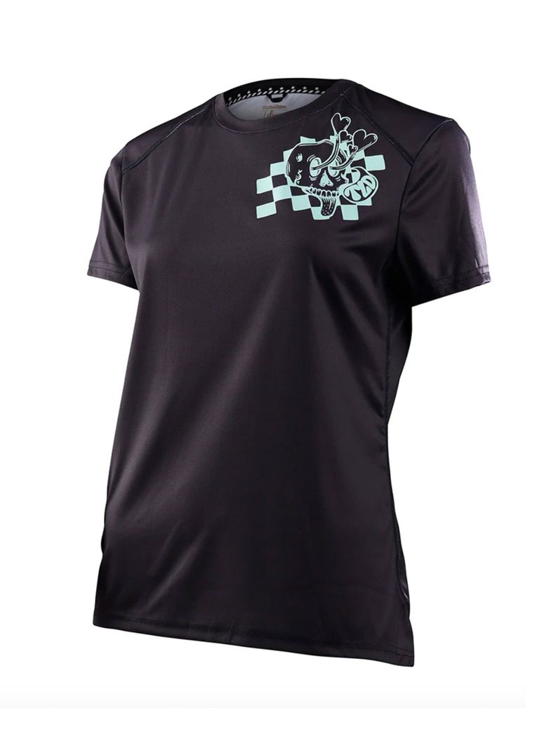 Polera De Bicicleta Para Mujer Lilium SS Micayla Gatto Negro Troy Lee Designs -0