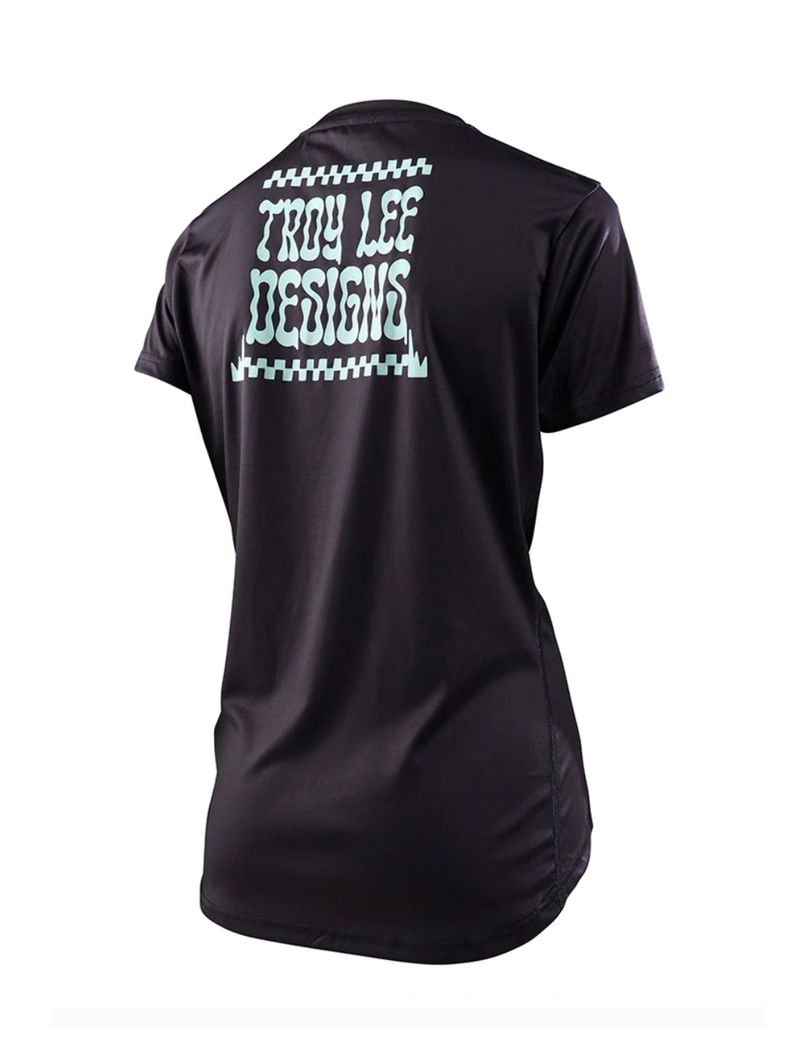 Polera De Bicicleta Para Mujer Lilium SS Micayla Gatto Negro Troy Lee Designs -1