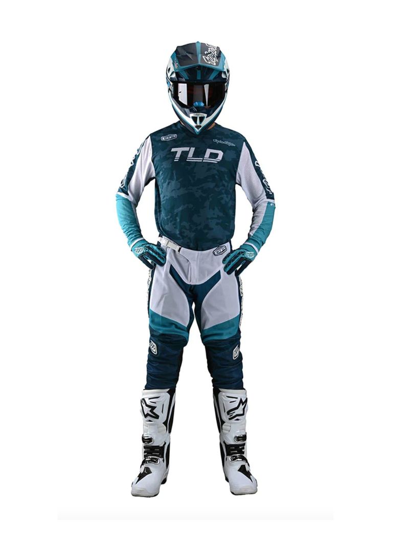 Pantalones De Moto GP Air Veloce Camo Azul Troy Lee Designs-2