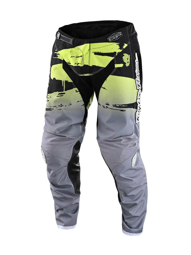 Pantalones De Moto GP Brushed Negro / Verde Troy Lee Designs -0