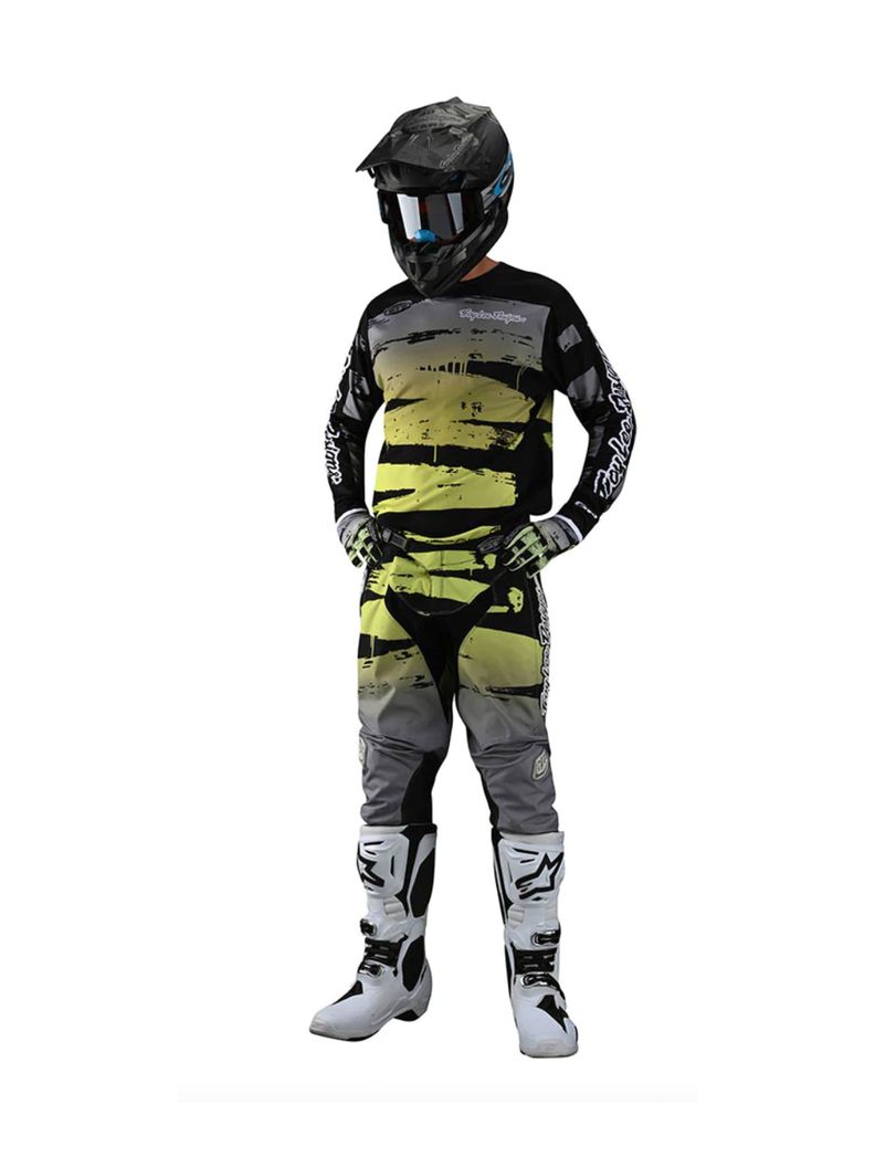 Pantalones De Moto GP Brushed Negro / Verde Troy Lee Designs -2