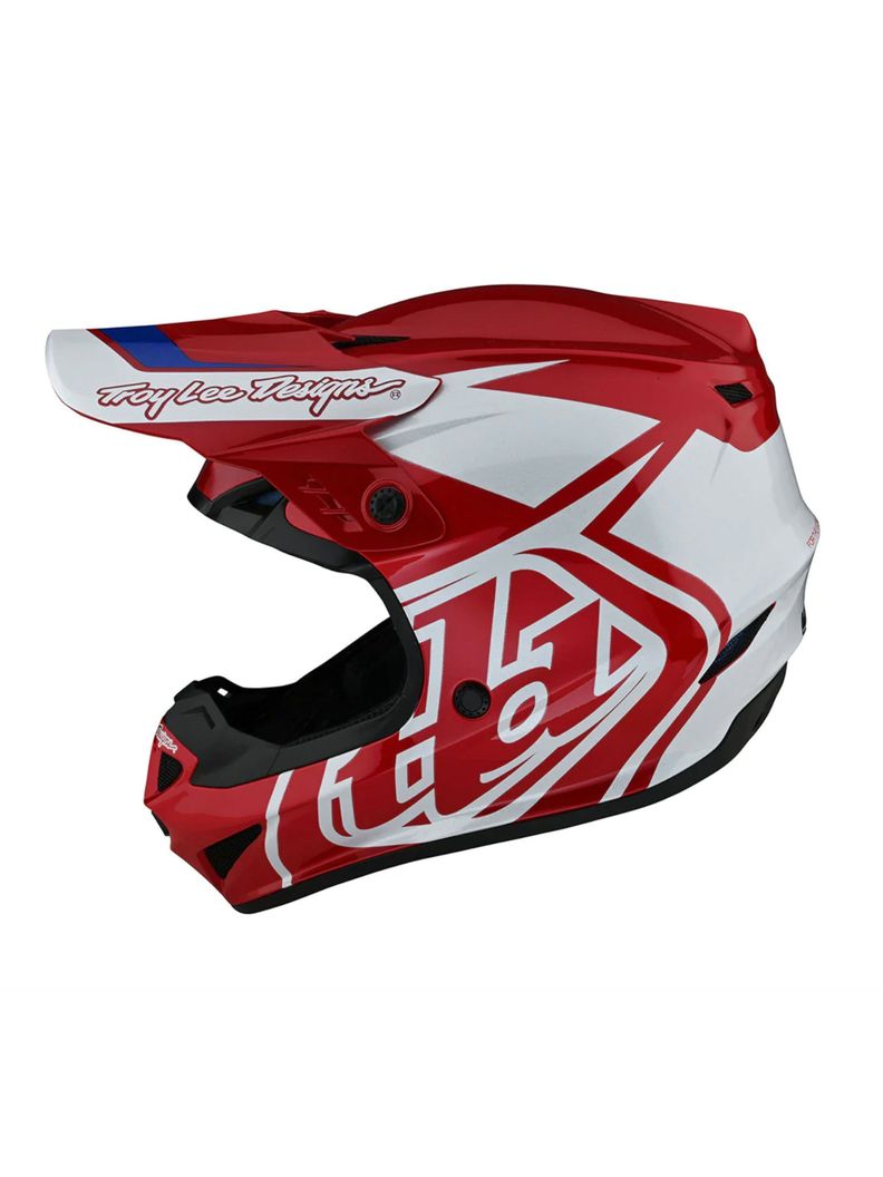 Casco De Moto GP Overload Rojo Blanco Troy Lee Designs -0