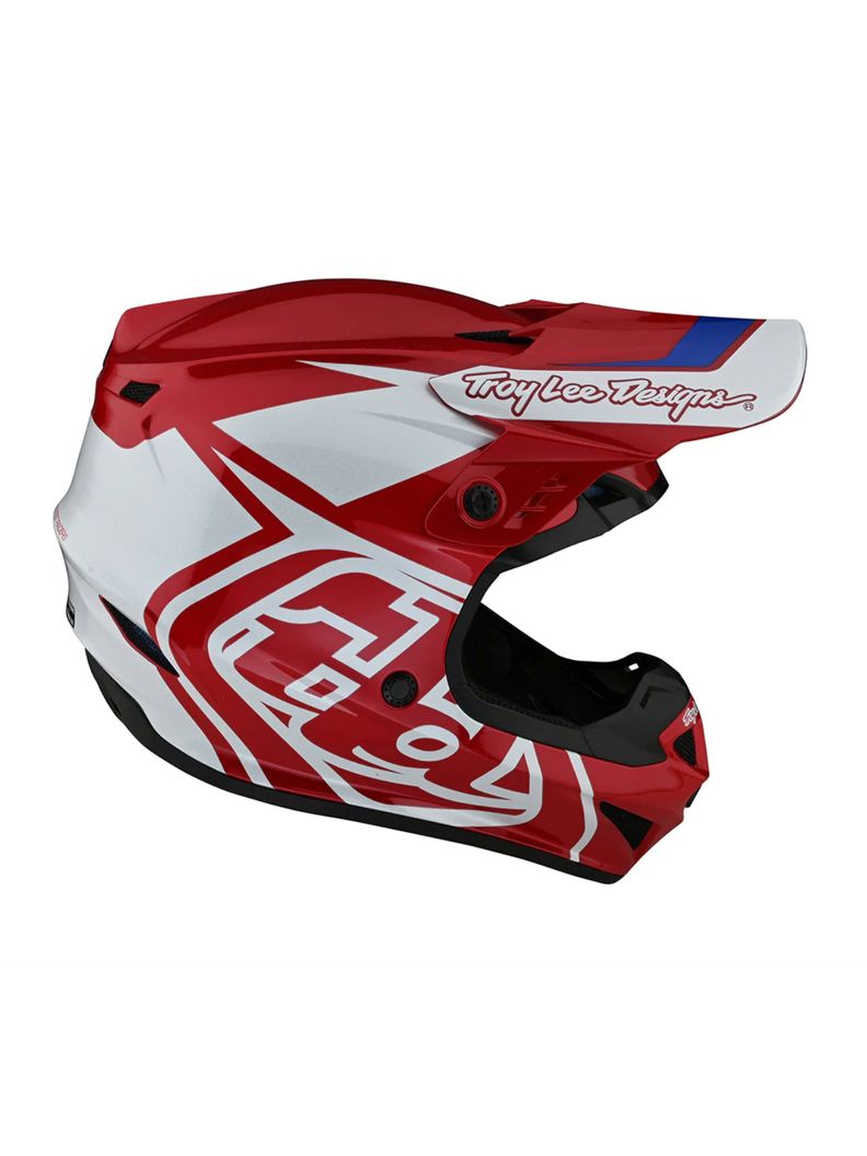 Casco De Moto GP Overload Rojo Blanco Troy Lee Designs -2