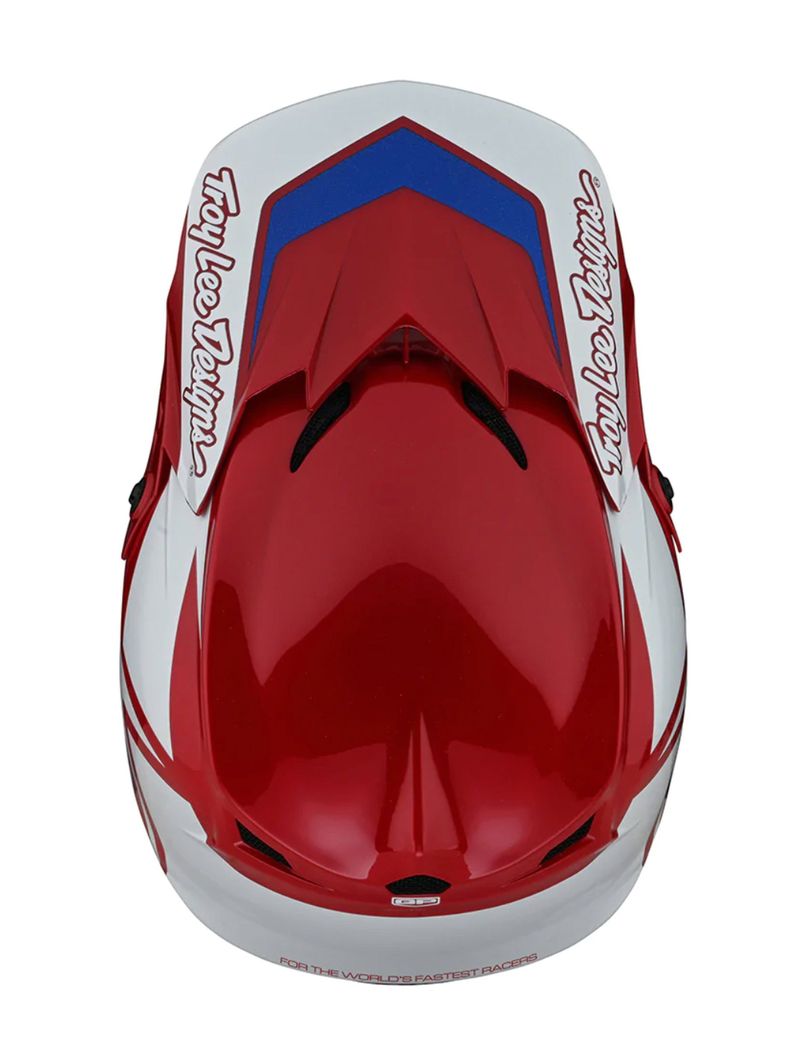 Casco De Moto GP Overload Rojo Blanco Troy Lee Designs -3