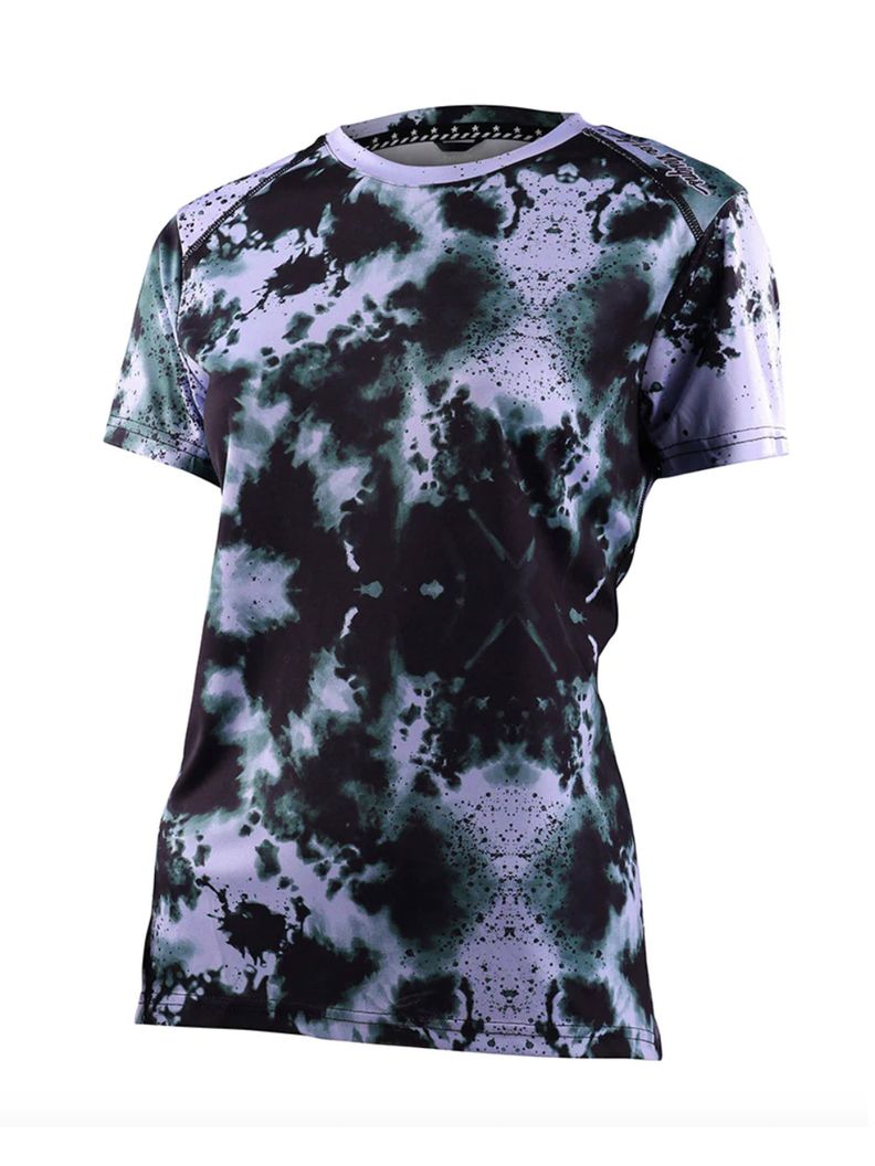 Polera De Bicicleta Para Mujer Lilium SS Micayla Gatto Watercolor Morada Troy Lee Designs -0