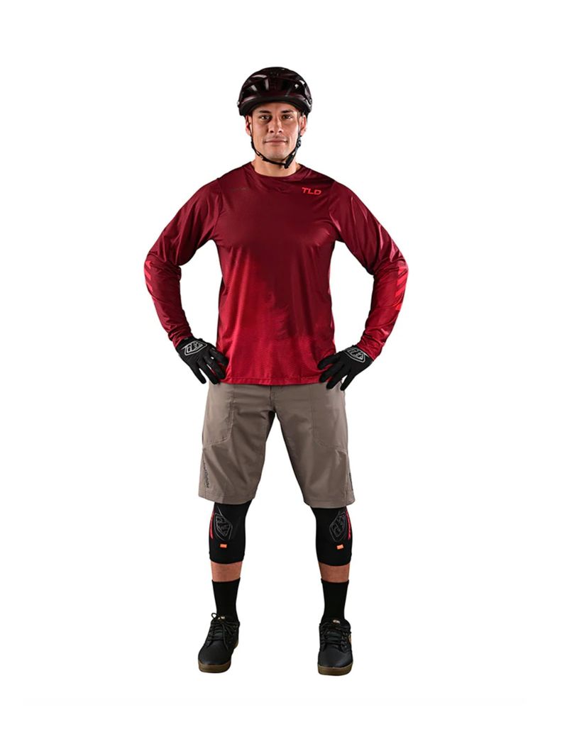 Polera de Bicicleta Skyline Air Ls Fades Burdeo Troy Lee Designs -2