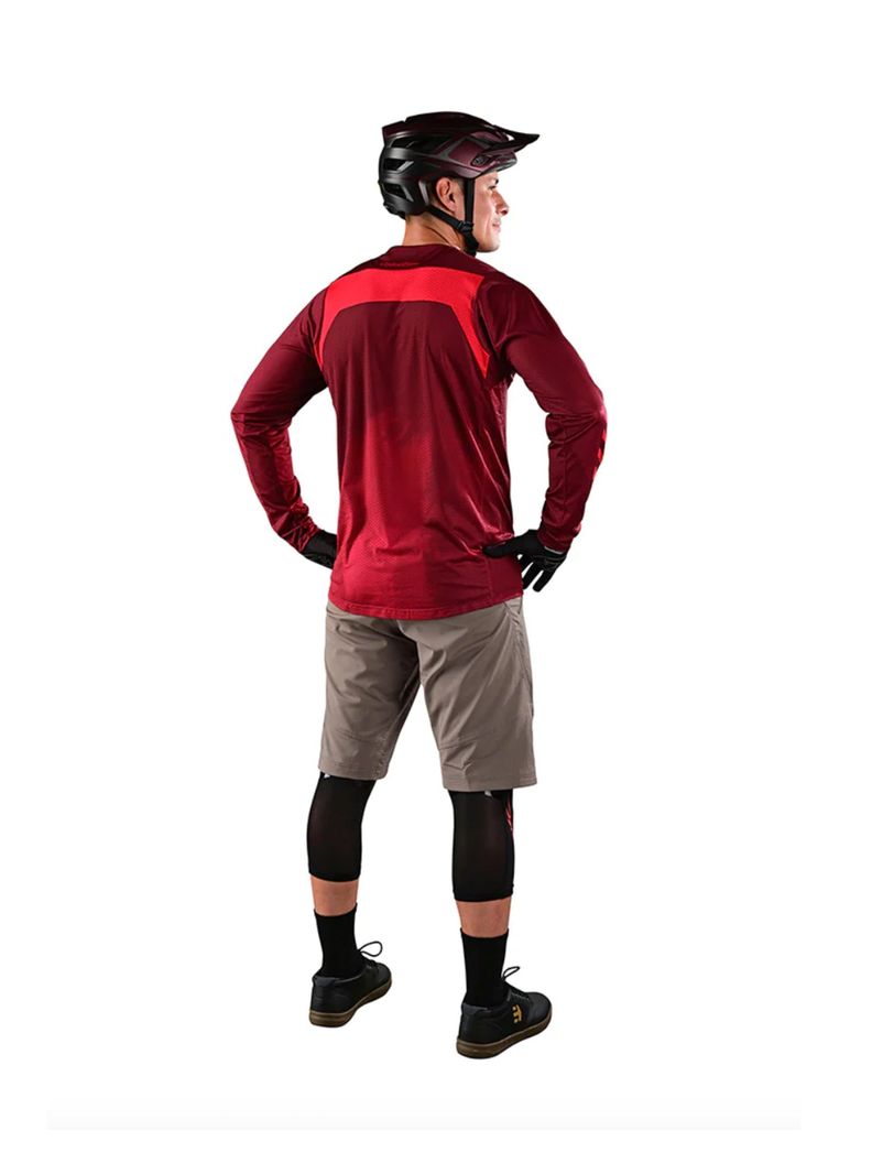 Polera de Bicicleta Skyline Air Ls Fades Burdeo Troy Lee Designs -3