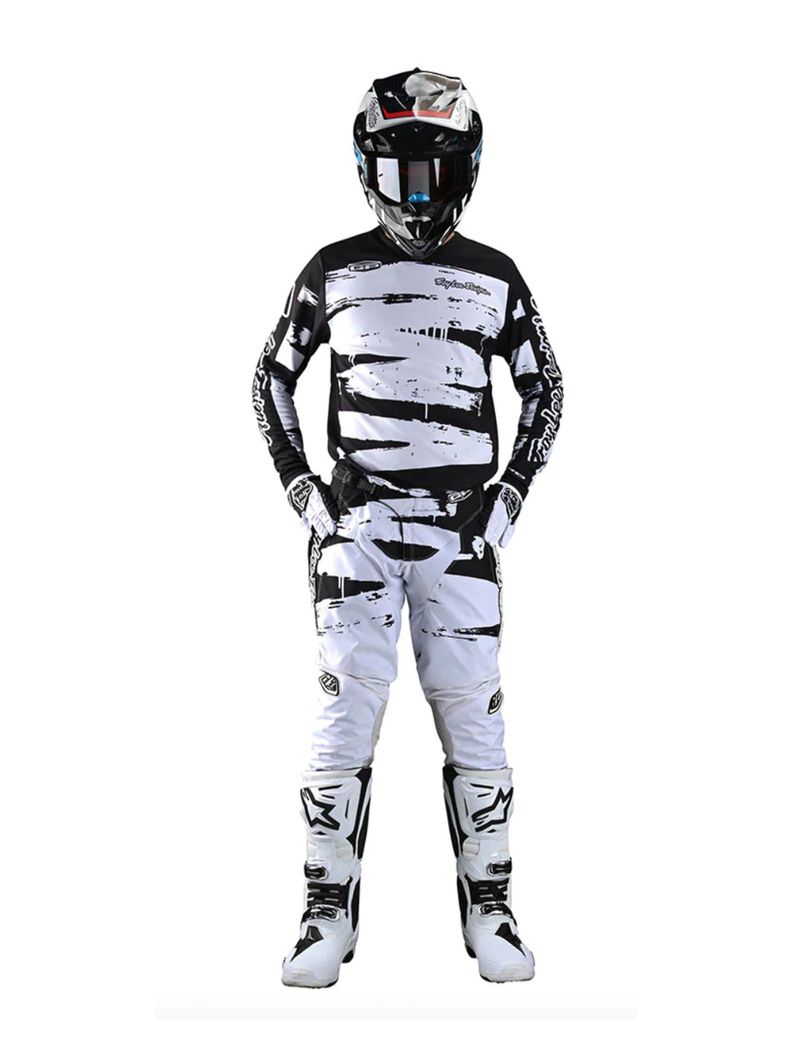 Pantalones de Moto GP Brushed Negro / Blanco Troy Lee Designs -2