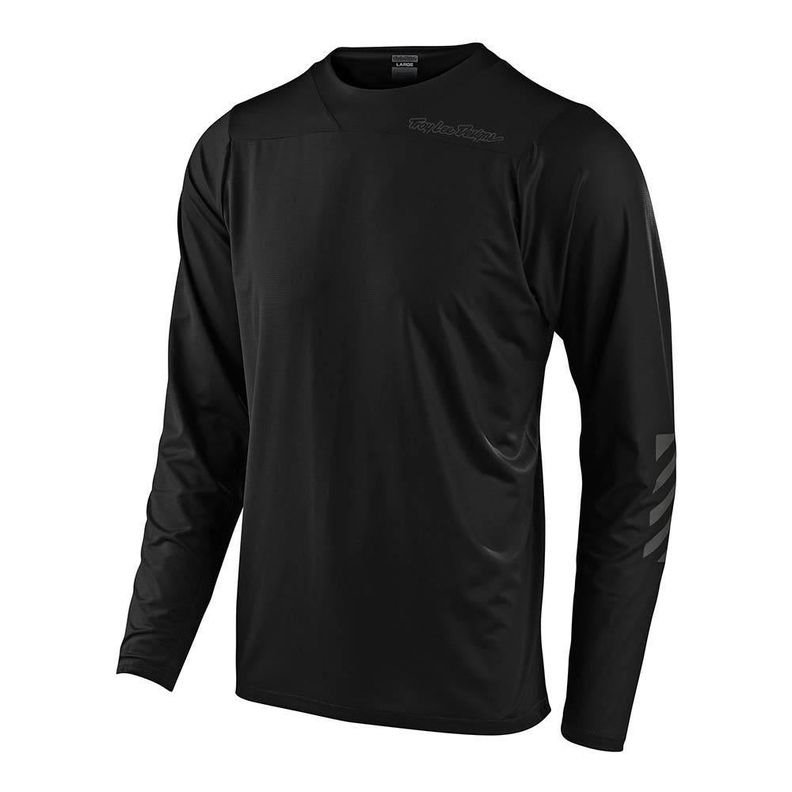 Polera de Bicicleta Skyline Ls Solid Negro Troy Lee Designs -0