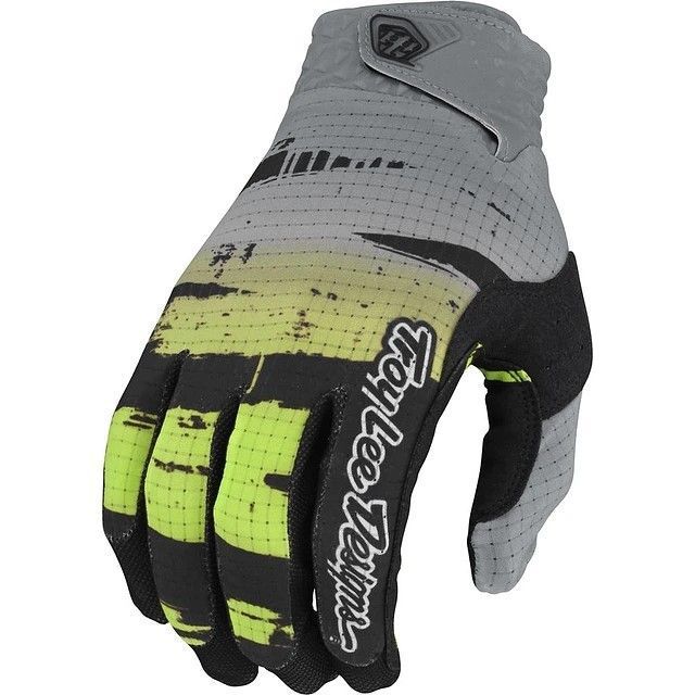 Guantes De Moto Air Brushed  Negro/Glo Verde Troy Lee Designs -0