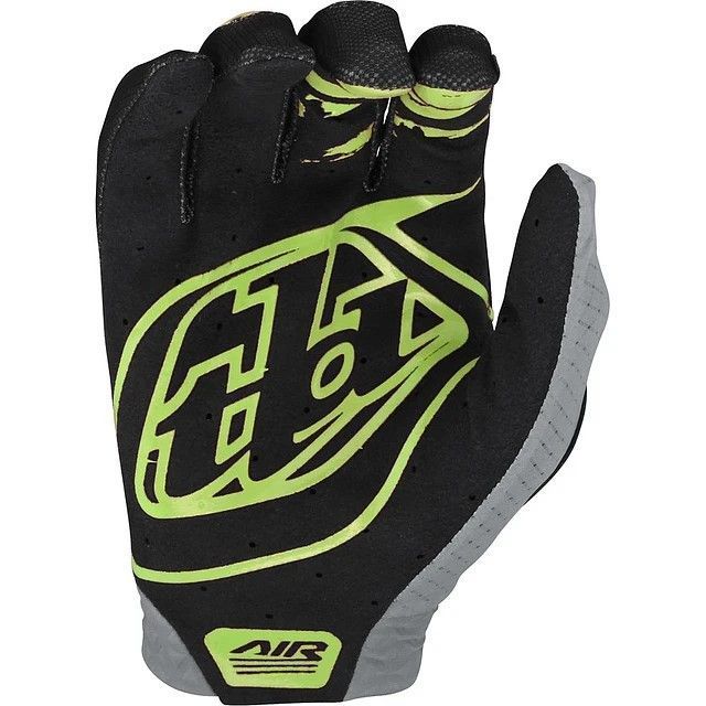 Guantes De Moto Air Brushed  Negro/Glo Verde Troy Lee Designs -1