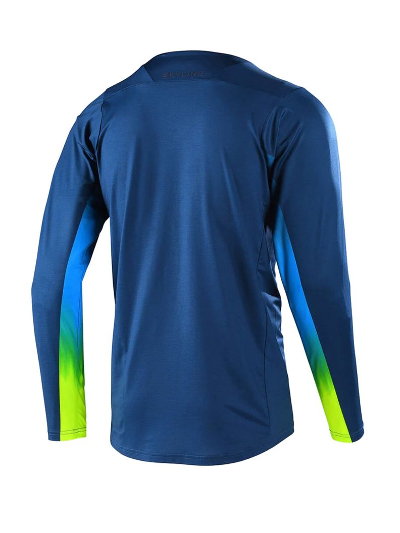 Polera De Bicicleta Skyline LS Jet Fuel Azul Marino Troy Lee Designs -1