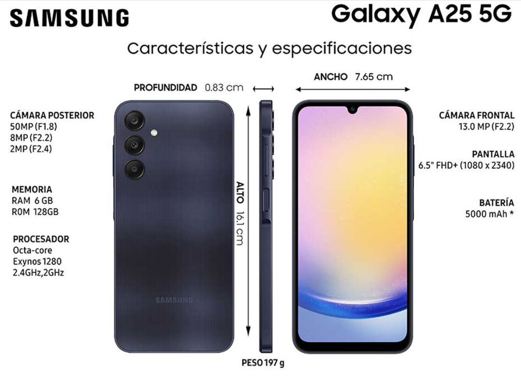 Samsung Galaxy A25 5G 128GB 6,5" Black Liberado-1