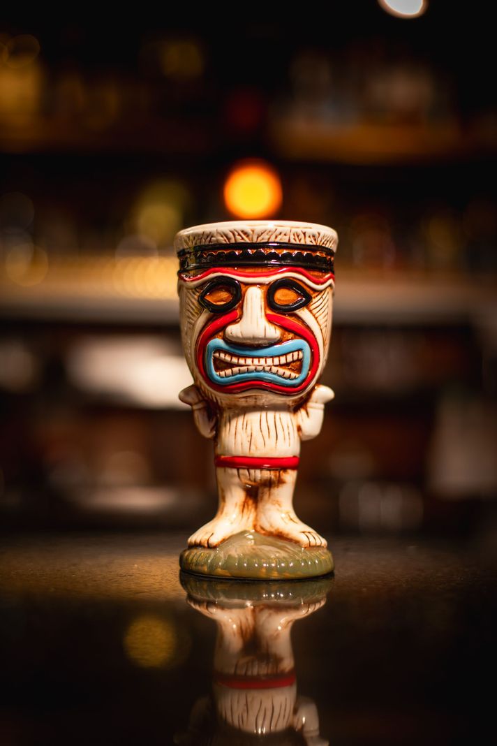 Taza Tiki Clown, Vaso Cerámica 350 ML Cóctel, Pub, Hawai-5