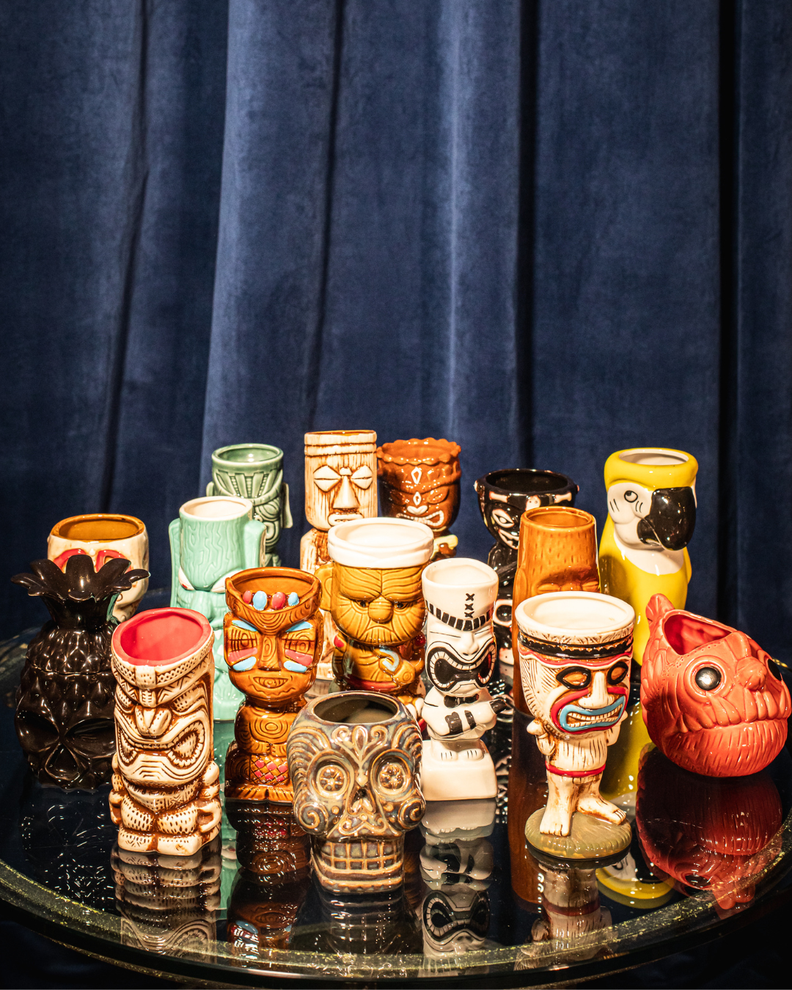 Pack 23 Tiki Mugs Polinesia + 6 Destapadores, Vaso Cerámica-1