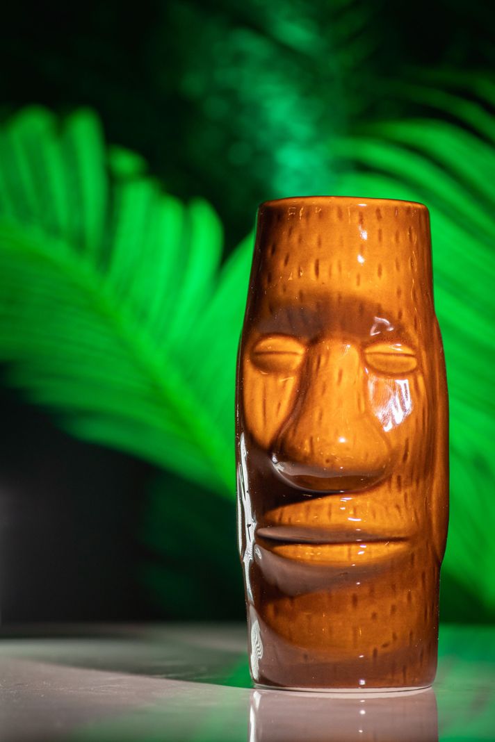 Pack 6 Tiki Mugs Tahití + 3 Llaveros Snow, Vasos Cerámicas Cóctel-5