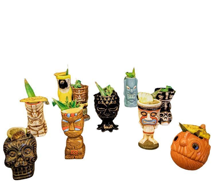Pack 10 Tiki Mugs Aloha + 3 Destapadores, Vaso Cerámica-0