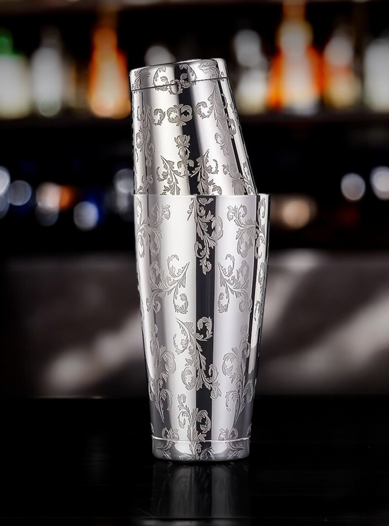 Coctelera Boston Con Diseño 540/840 ML, Premium, Cotel, Bar-2