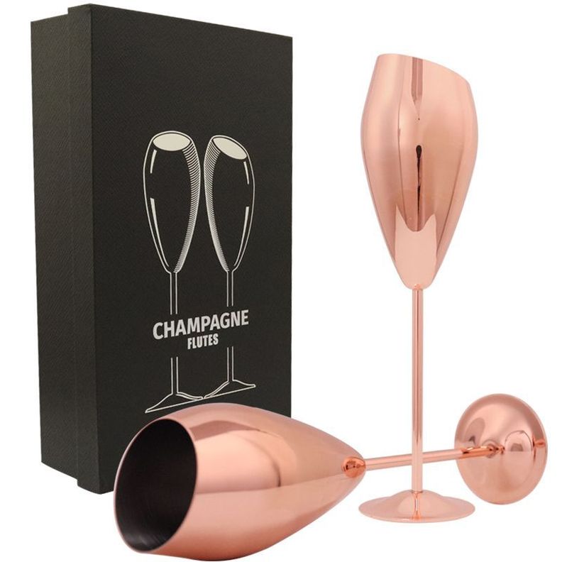 2 Copas Champagne Cobre Premium, Coctel 215 ML Bar-0