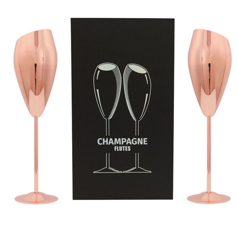 2 Copas Champagne Cobre Premium, Coctel 215 ML Bar-3