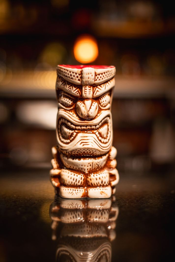 Taza Tiki Ancestral, Vaso Cerámica 420 ML Cóctel, Pub, Hawai-5