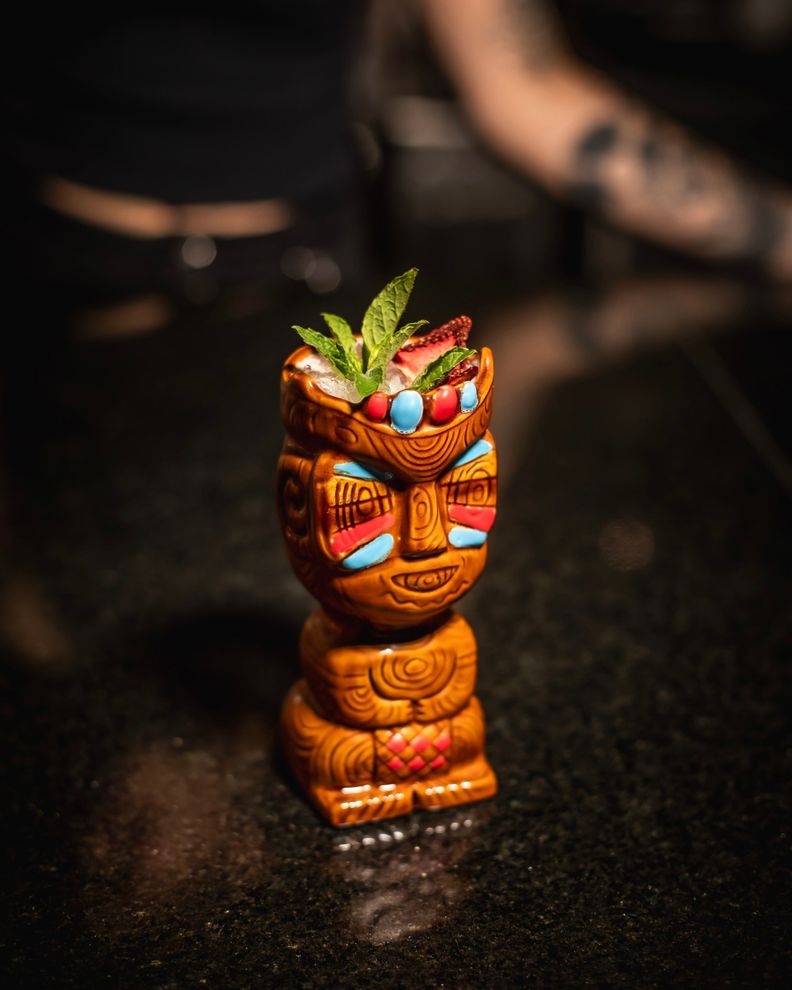 Taza Tiki Tótem, Vaso Cerámica 400 ML Cóctel, Pub, Hawai-2