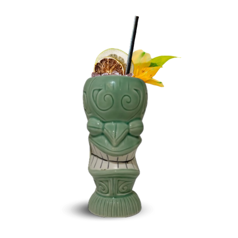 Taza Tiki Rangi, Vaso Cerámica 300 Ml Cóctel, Pub, Hawai-0
