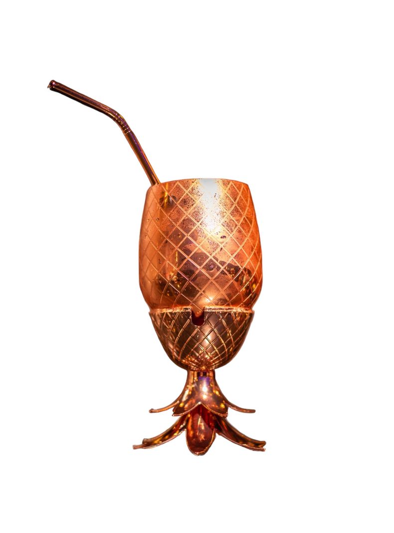 Vaso - Taza Piña Cobre Premium, Coctel 500 ML, Bar Bartender-0