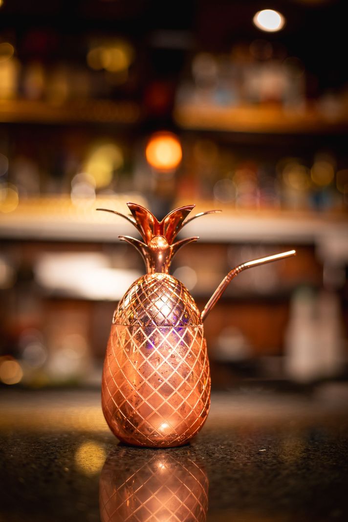 Vaso - Taza Piña Cobre Premium, Coctel 500 ML, Bar Bartender-2