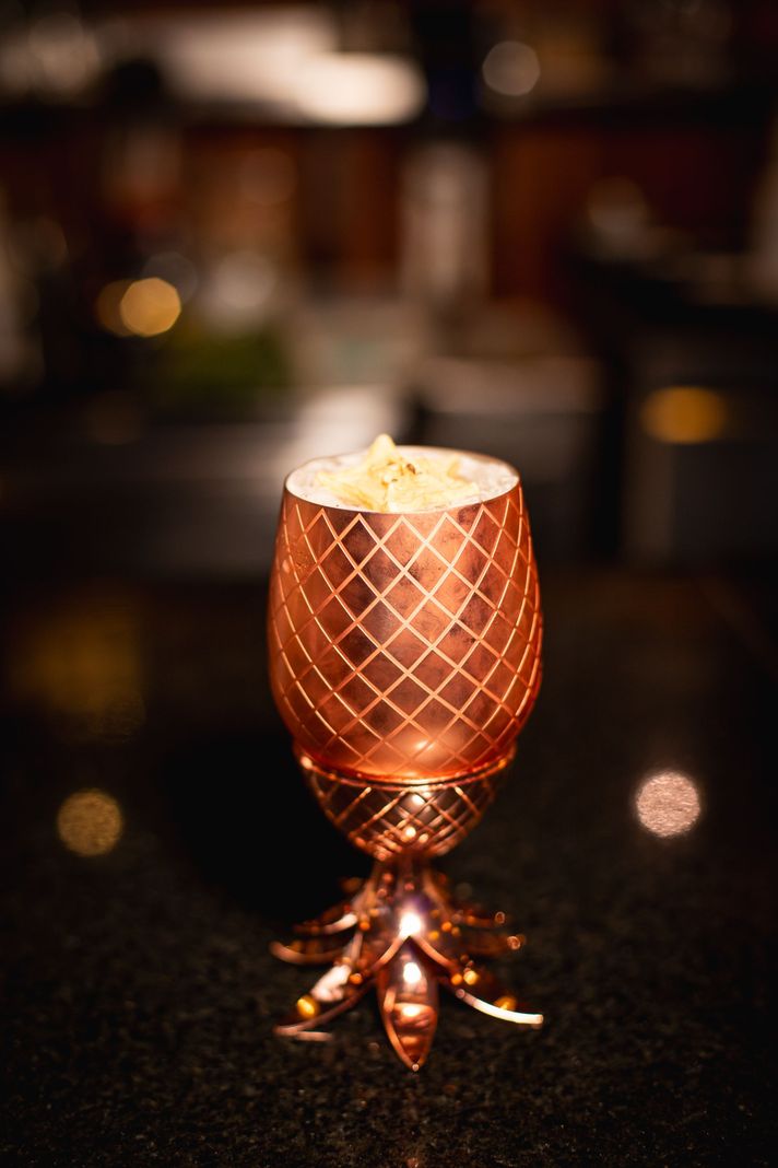 Vaso - Taza Piña Cobre Premium, Coctel 500 ML, Bar Bartender-4