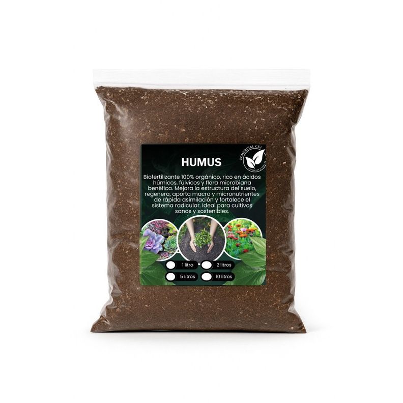 Humus De Lombriz Premium 5 Lts Abono Org nico Para Plantas