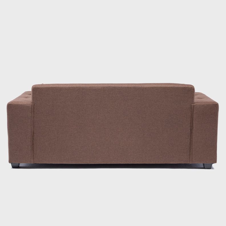 Sofa Ginebra mas dos pouf tela Chocolate-3