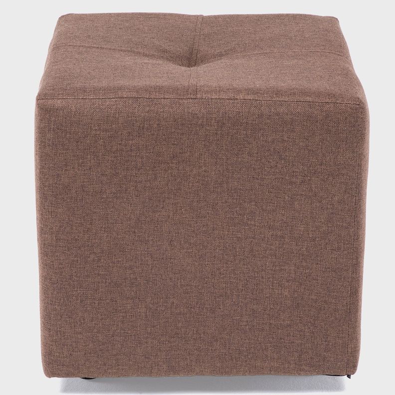 Sofa Ginebra mas dos pouf tela Chocolate-5