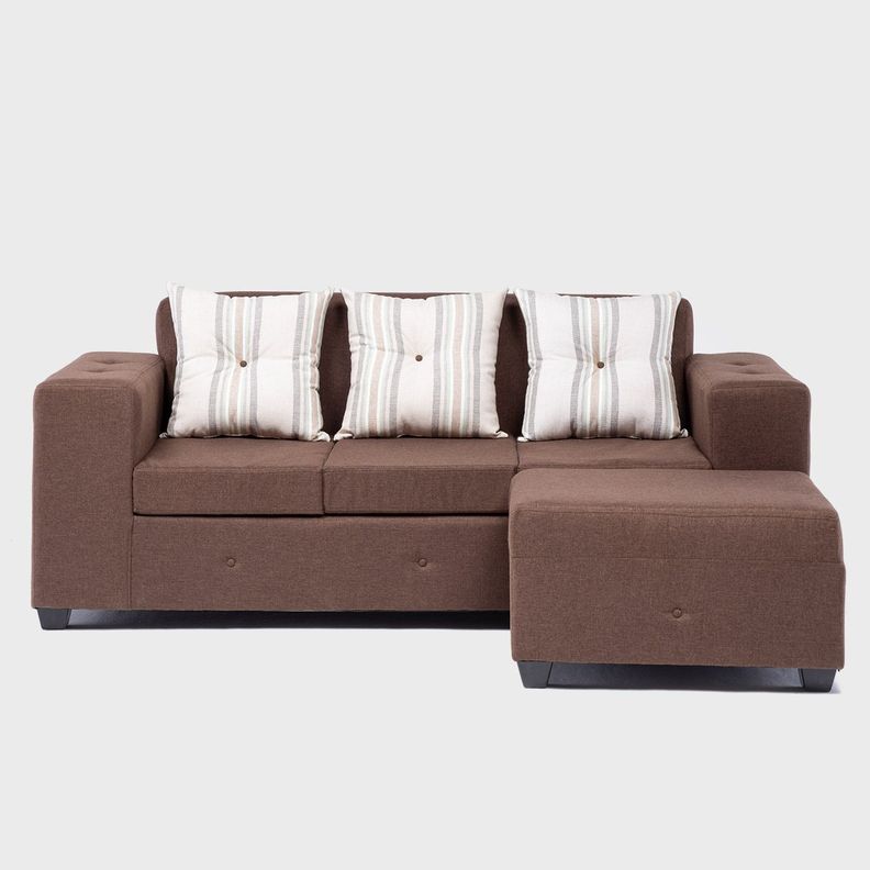 Sofa Seccional Intercambiable Ginebra tela Chocolate-4