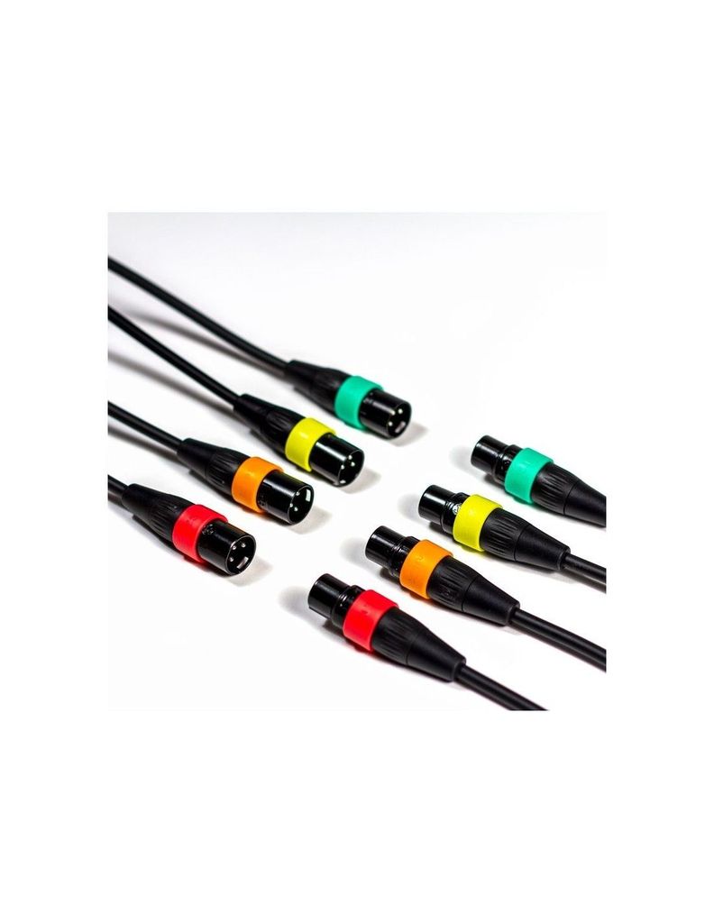 Pack De 4 Cables Micrófono Con Anillos De Colores XLR-4c/CP Zoom-0