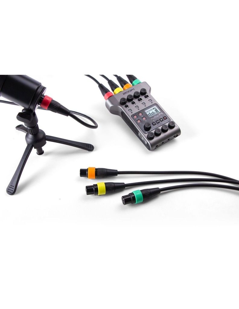 Pack De 4 Cables Micrófono Con Anillos De Colores XLR-4c/CP Zoom-1