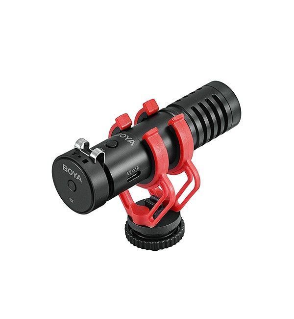 Microfono Dual Lavalier Inalambrico y Shotgun BY-MM1W Boya-1
