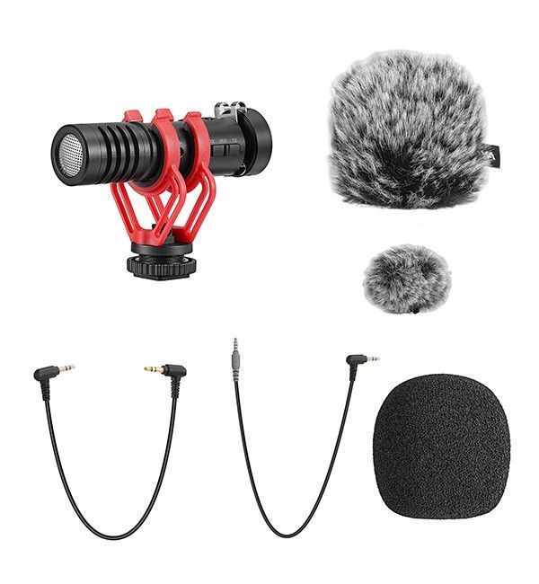 Microfono Dual Lavalier Inalambrico y Shotgun BY-MM1W Boya-2