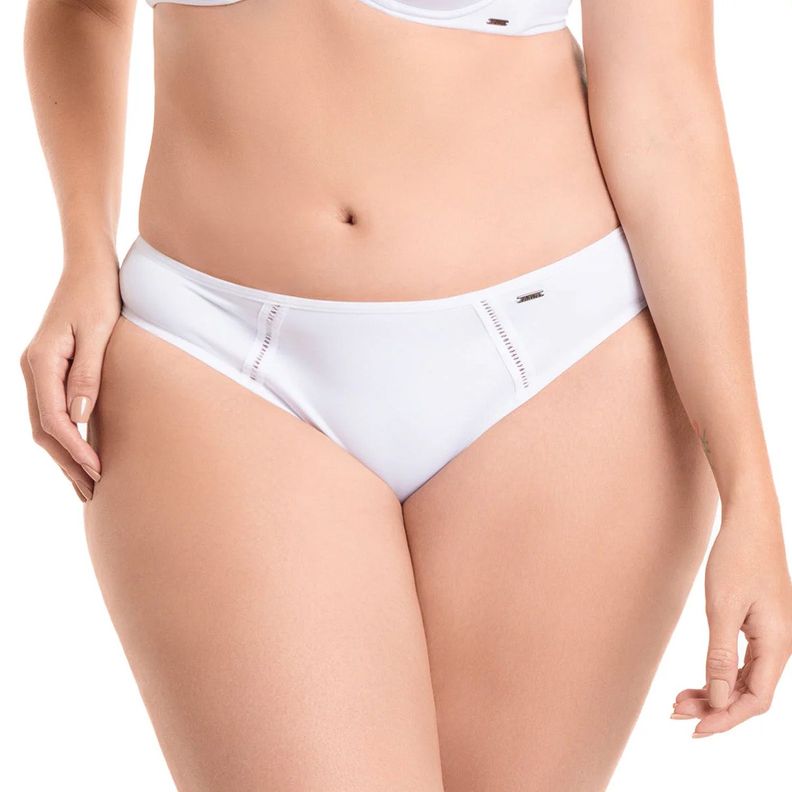 CALZON BIKINI CON CORTES LATERALES Blanco S