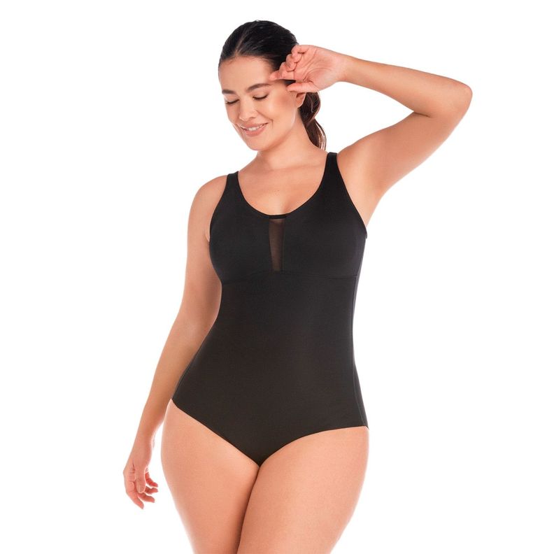 BODY CON CONTROL DE ABDOMEN MODERADO Negro 40B