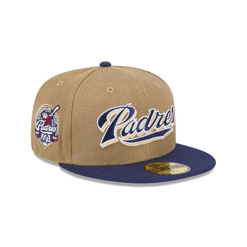 Gorro 59fifty MLB San Diego Padres Canvas Crown Med Beige - 60569774
