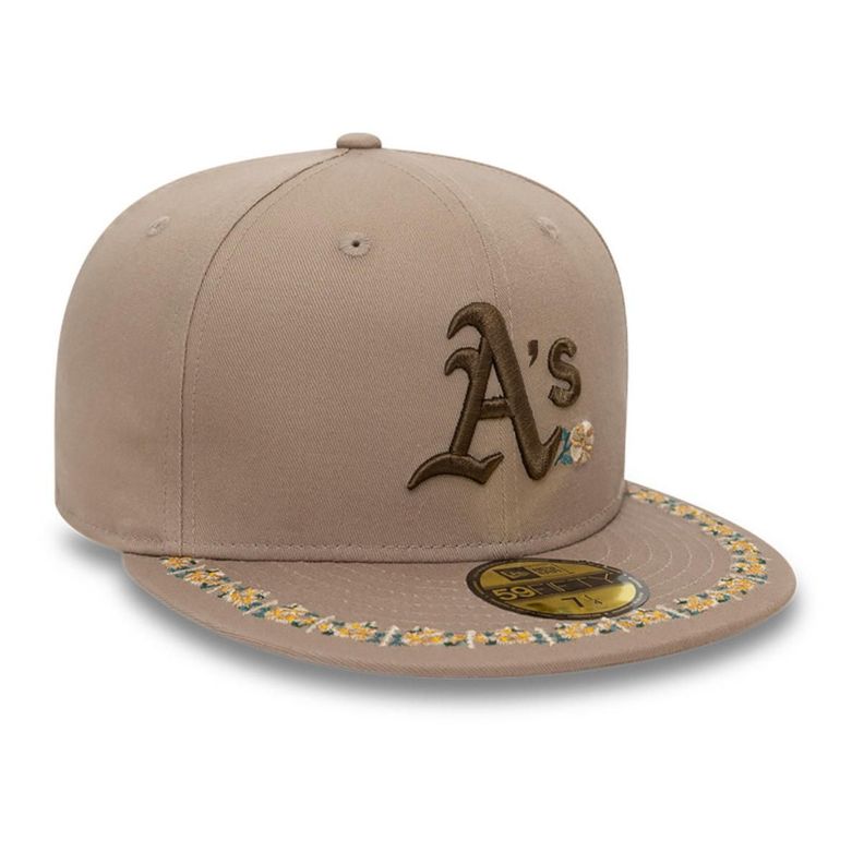 Gorra 59Fifty Oakland Athletics MLB Floral Border Brown - 60593306-1