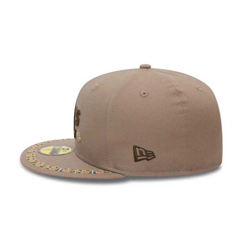 Gorra 59Fifty Oakland Athletics MLB Floral Border Brown - 60593306-4