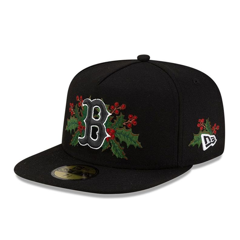 Gorra New Era 59Fifty Boston Red Sox Holly Negro - 60841899 7