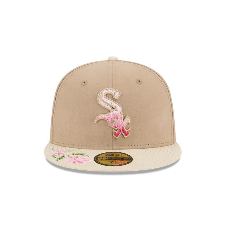 Gorra 59Fifty Chicago White Sox MLB Hand Stitched Beige - 60668434-2