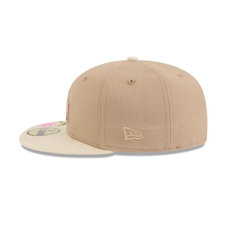 Gorra 59Fifty Los Angeles Dodgers MLB Hand Stitched Beige - 60668442-3