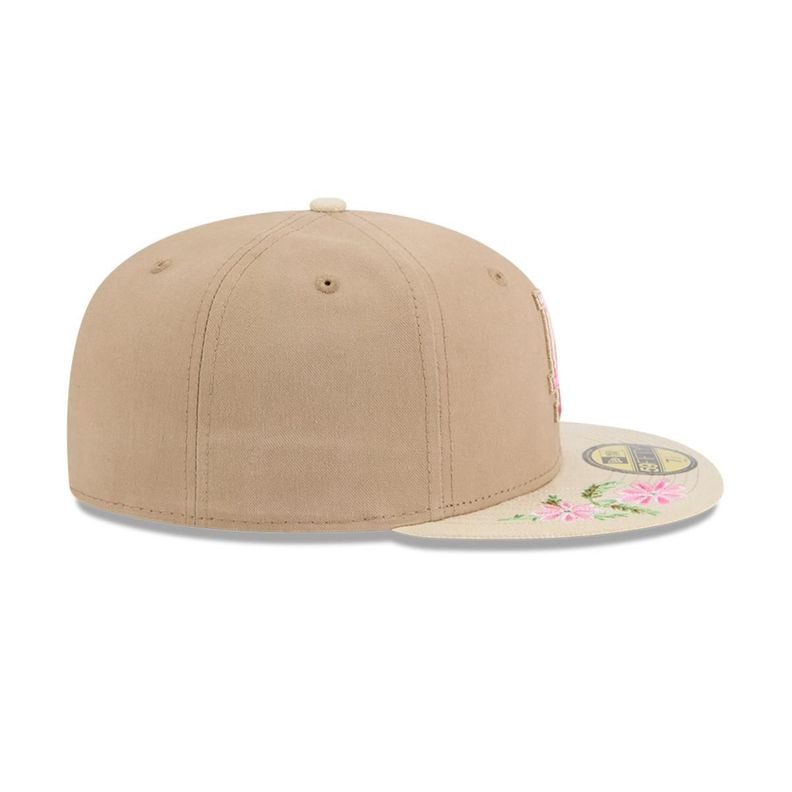 Gorra 59Fifty Los Angeles Dodgers MLB Hand Stitched Beige - 60668442-4