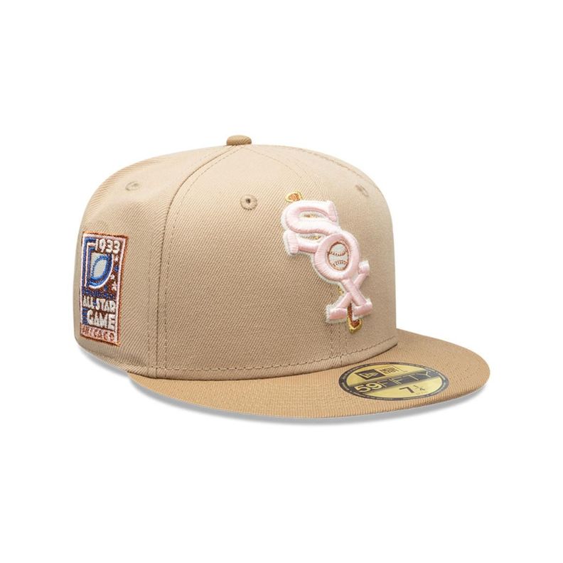 Gorra 59Fifty Chicago White Sox Pink Khaki Beige - 70861659 7
